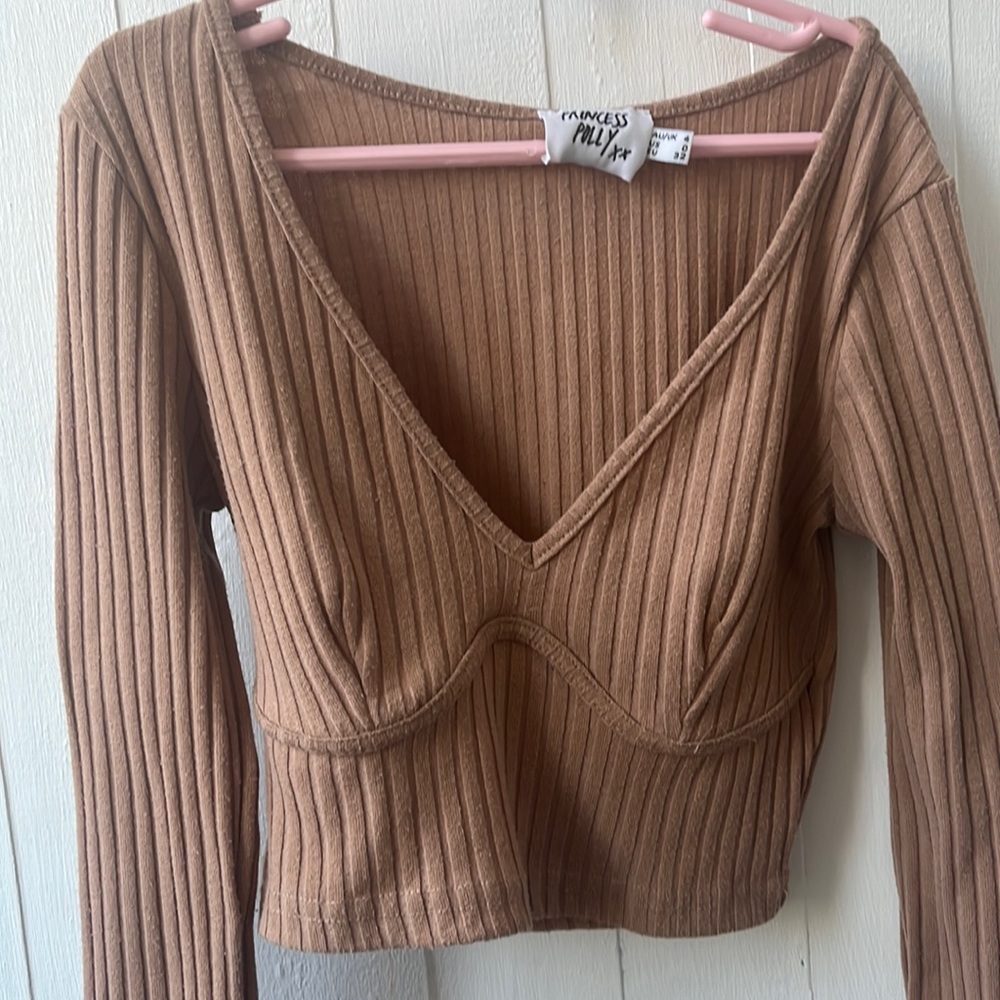 PRINCESS POLLY BROWN LONG SLEEVE SIZE 0